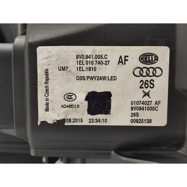 Farol Esquerdo Audi A3 1.4 2016 C/detalhe