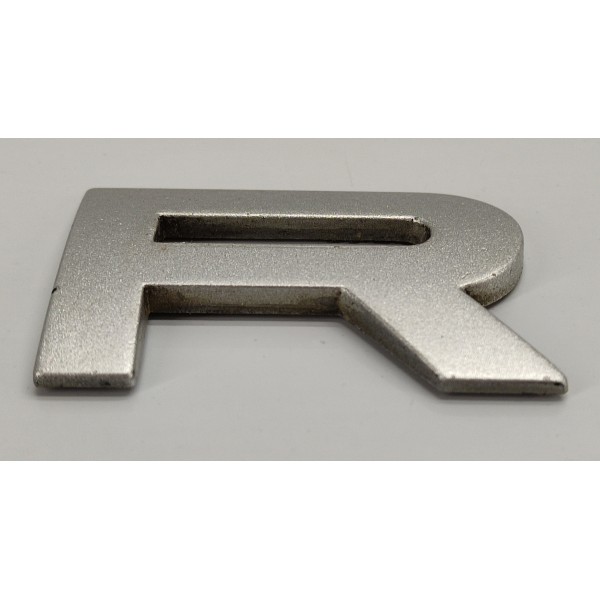 Emblema Letra R Capo Range Rover Sport 2009 Prateado Emblema Letra R Capo Range Rover Sport 2009 Prateado