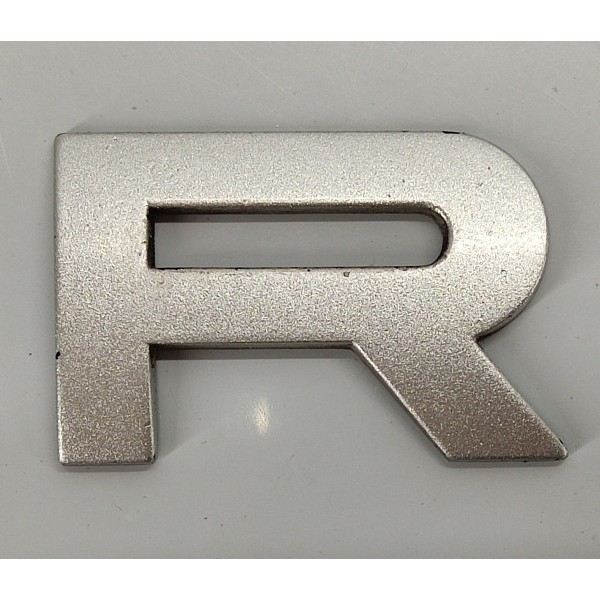 Emblema Letra R Capo Range Rover Sport 2009 Prateado Emblema Letra R Capo Range Rover Sport 2009 Prateado