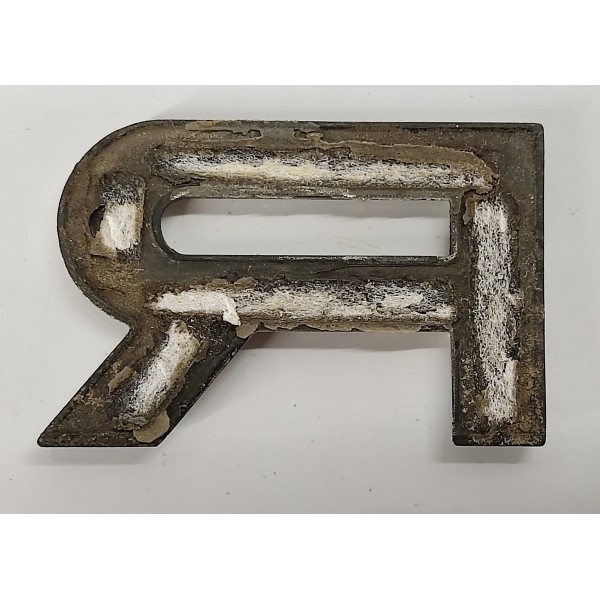 Emblema Letra R Capo Range Rover Sport 2009 02 Prateado Emblema Letra R Capo Range Rover Sport 2009 02 Prateado