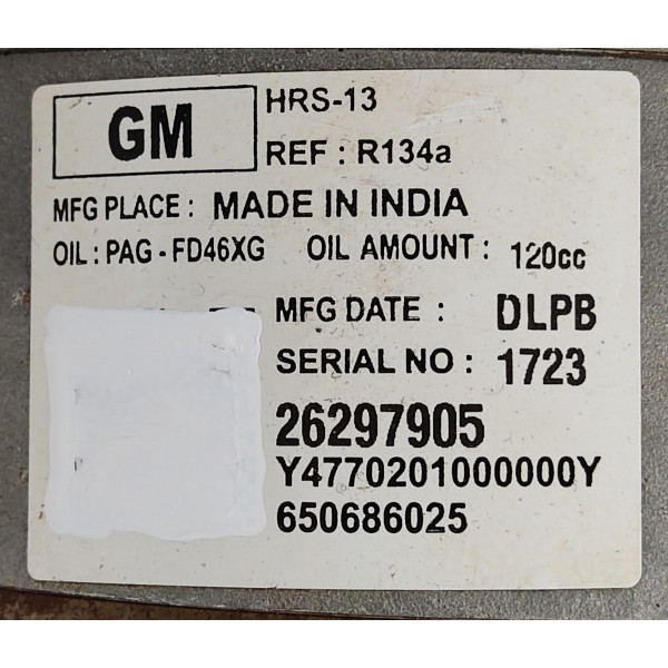 Compressor Ar Condicionado Tracker 1.2 Turbo 2023 26297905