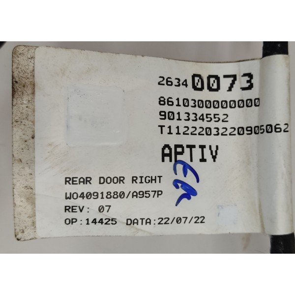 Chicote Porta T.d Gm Tracker 1.2 Turbo 2023 26340073