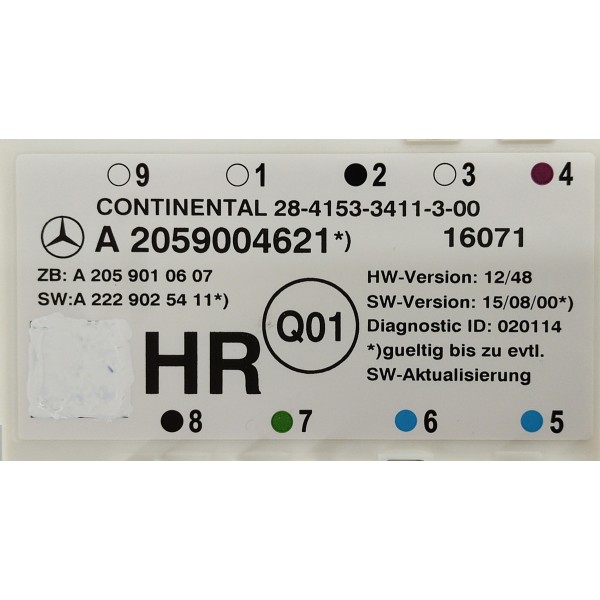 Modulo Porta T.d Mercedes C180 1.6 2017 A2059004621