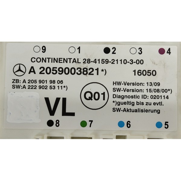 Modulo Porta D.e Mercedes C180 1.6 2017 A2059003821