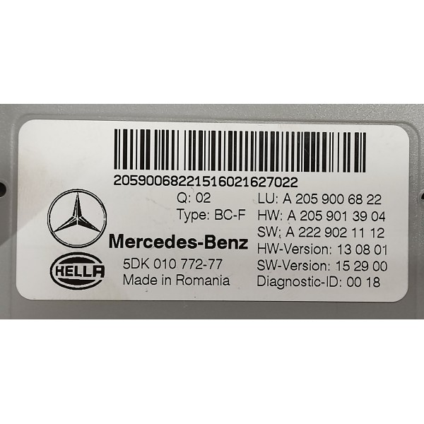 Modulo Conforto Bsi Mercedes C180 1.6 2017 5dk01077277