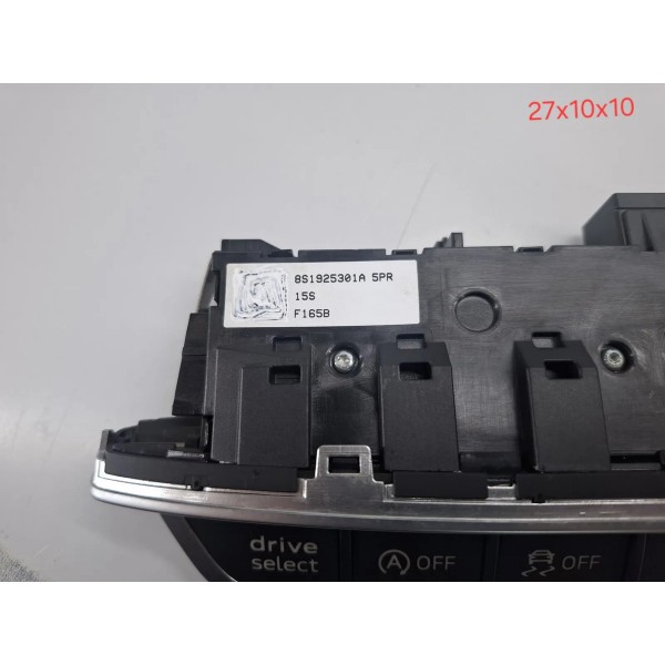Botao Alerta Aerofólio Audi Tt Coupe 2016 8s1925301a Preto